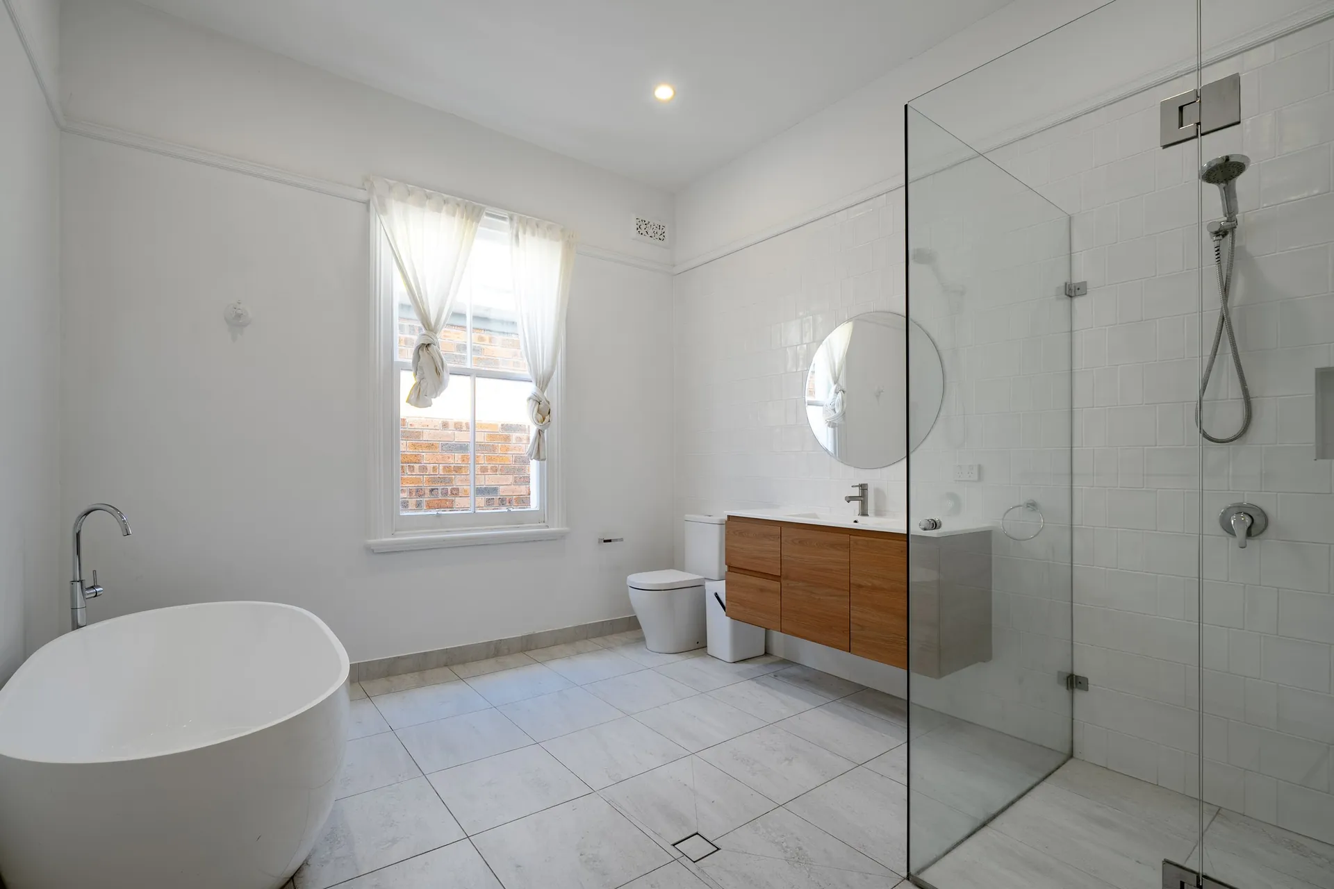 Annandale bathroom with freestanding bath