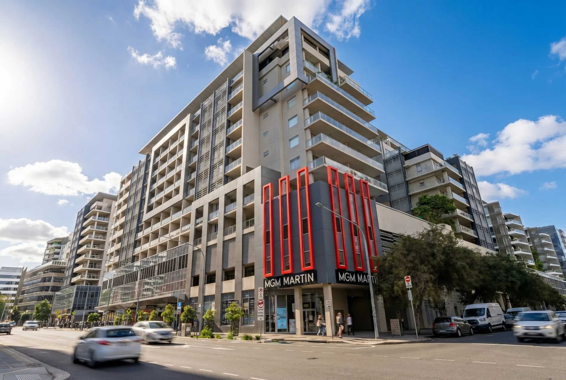 Mascot apartment building exterior