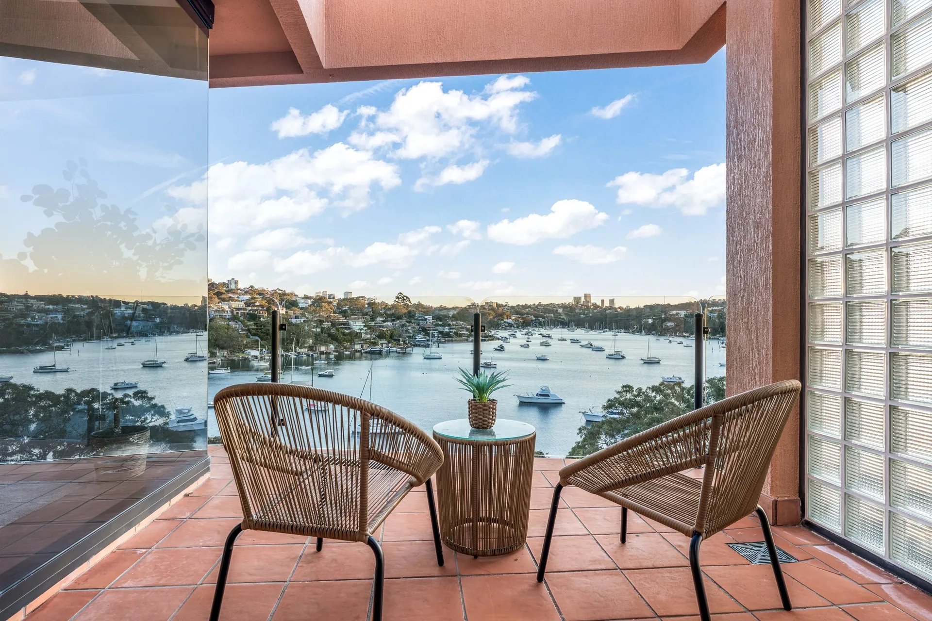 Mosman balcony overlooking the harbour